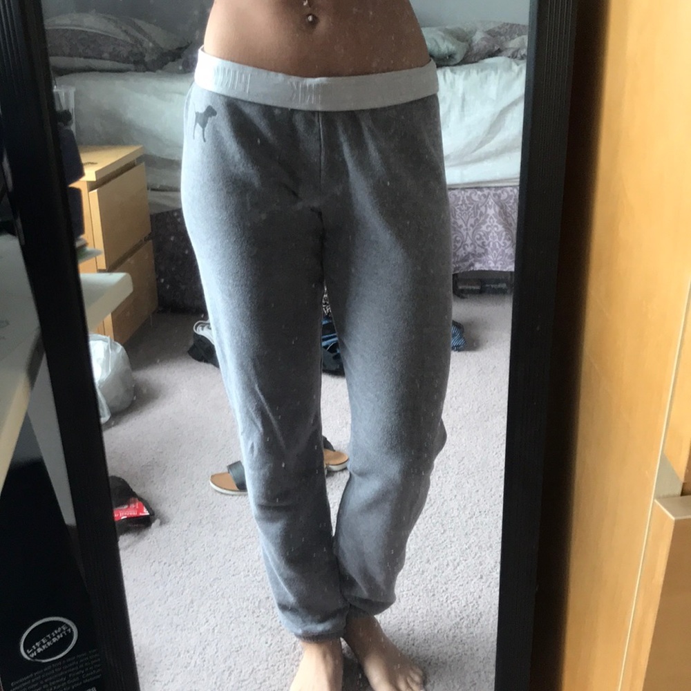 PINK sweatpants, cinched leg bottoms